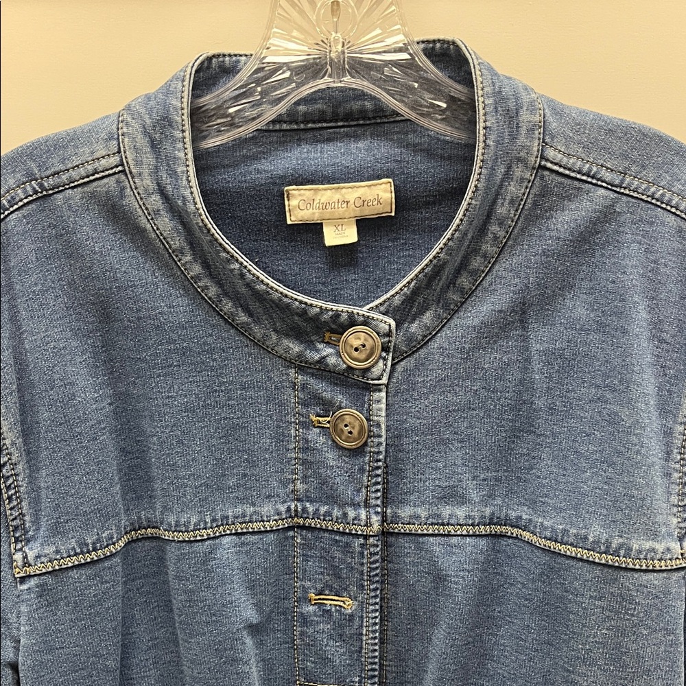 Women's Blue Denim Jacket - Picture 2 of 4